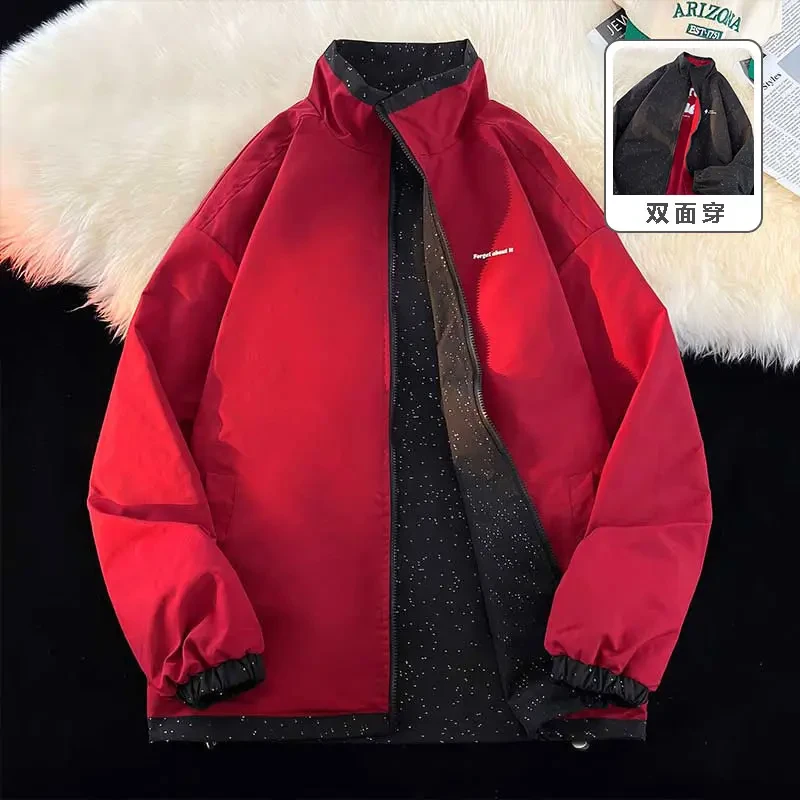 休闲男士夹克春秋款松搭时尚男立领大码宽松舒适百搭跑步运动潮流