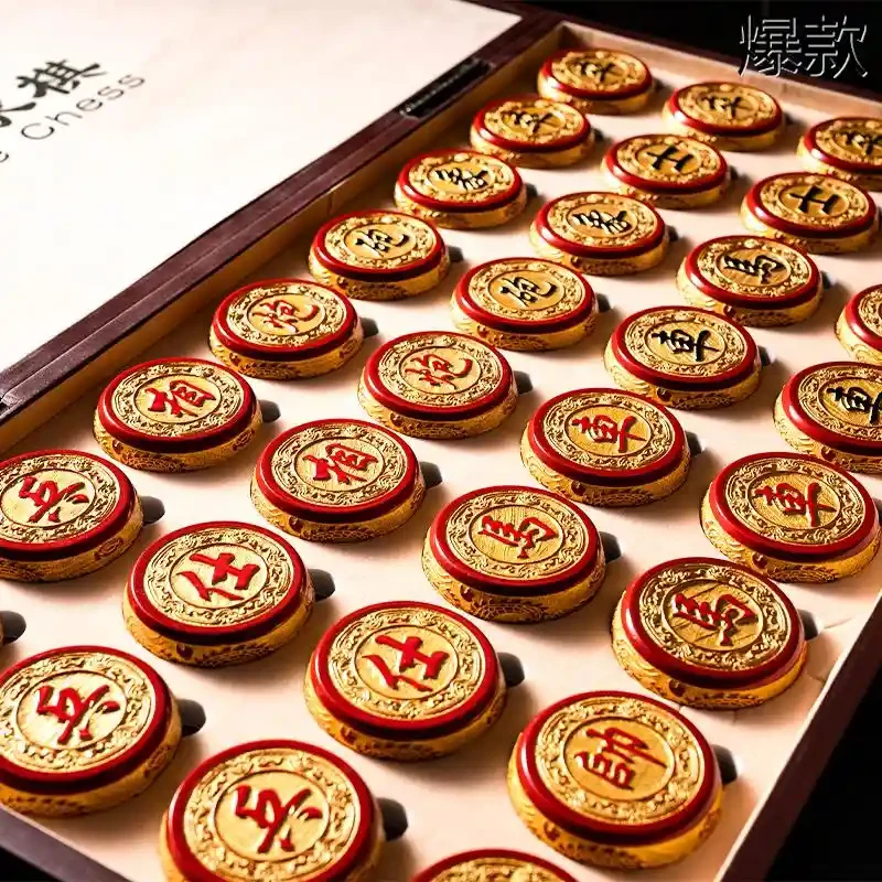 高档九龙雕刻金丝楠木中国象棋大叶实木成人小叶桢楠带棋盘送老人