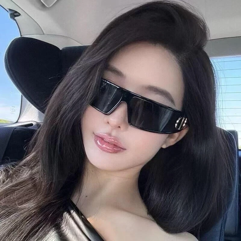 2025新款二合一时尚设计感发箍墨镜辣妹街拍太阳防紫外线潮眼镜