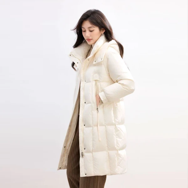 女士中长款羽绒服2024冬季时尚新款休闲百搭保暖通勤外套Y02616