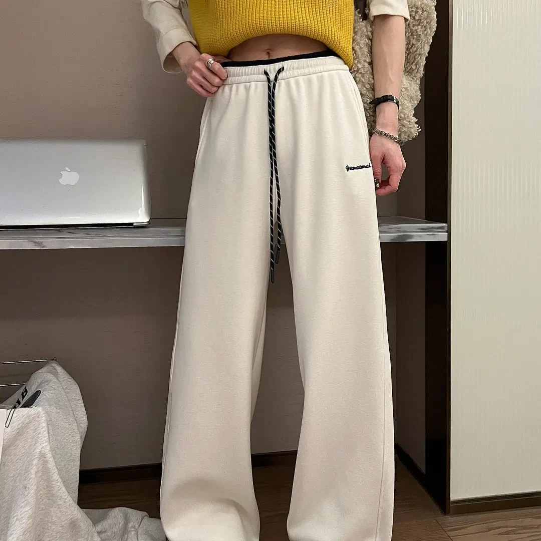 爆款修身显瘦直筒休闲运动裤卫裤慵懒风格韩版东大门2025最新女裤