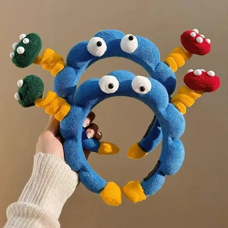 搞怪可爱蘑菇发箍女高颅顶洗脸头箍高级感洋气时尚创意网红发饰品