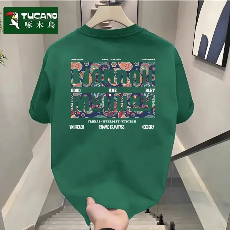 TUCANO/啄木鳥重磅纯棉短袖T恤夏季新款百搭潮牌半袖成熟男生短袖