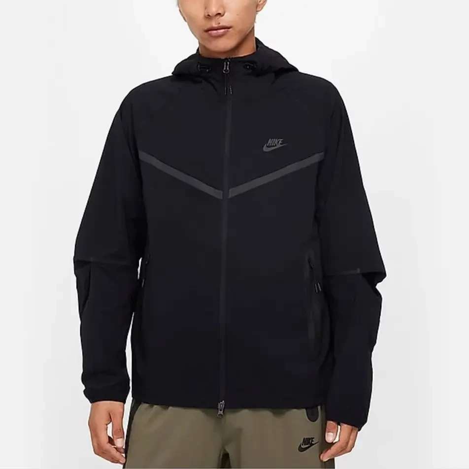 NIKE/耐克男子新款舒适时尚休闲运动梭织连帽夹克外套HM7152010
