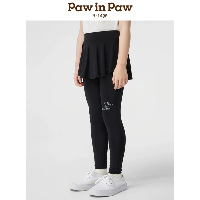 【萌宝防晒】PawinPaw25年春季新款女童打底裤百搭裙裤PCTMF2322E