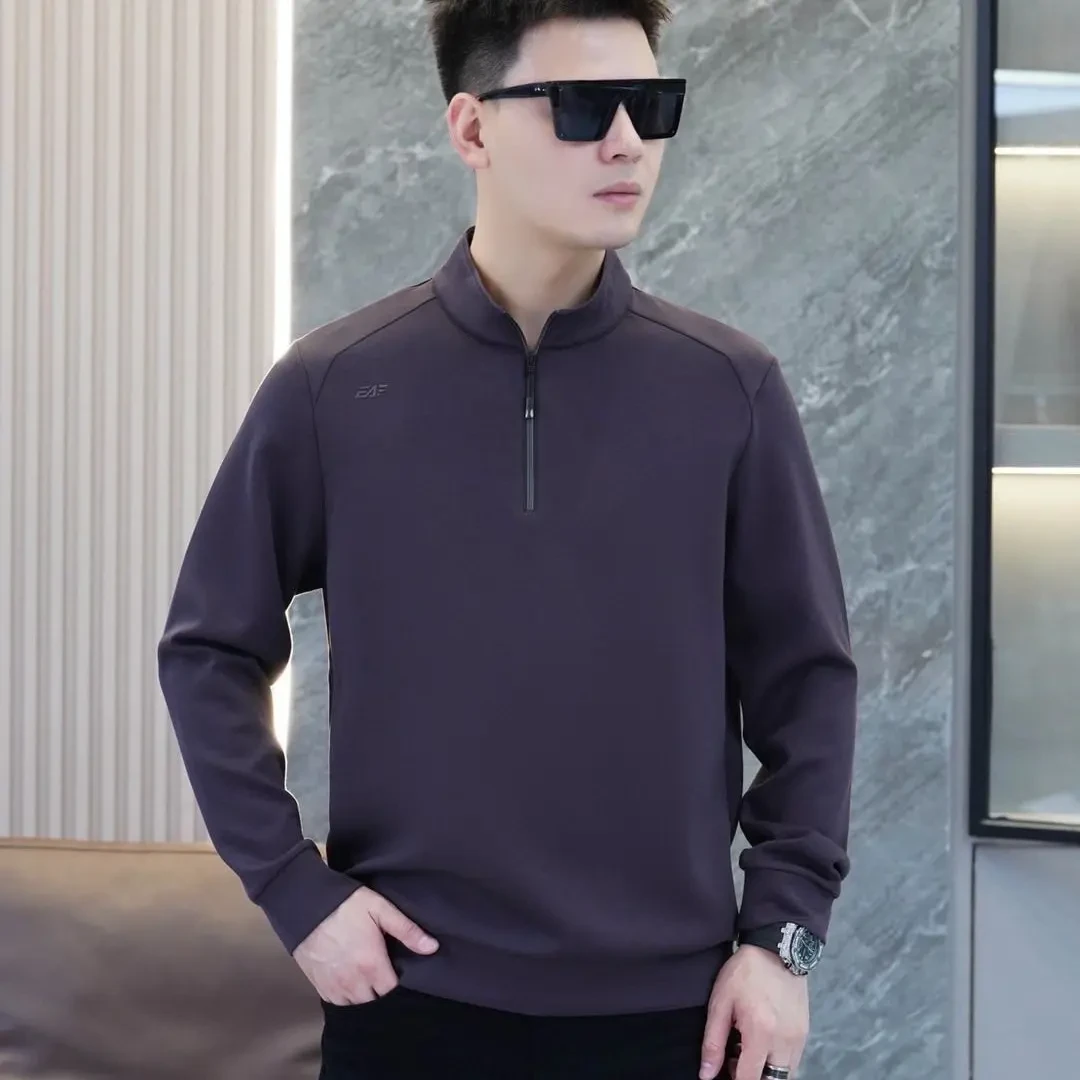 秋冬男士立领半拉链长袖含棉羊毛保暖百搭卫衣