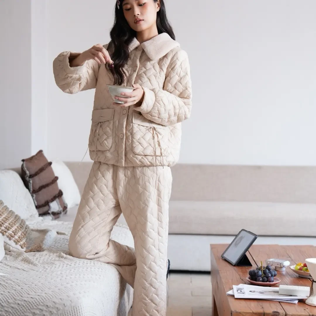 wpw55ct118原创设计师冬季女士三层夹棉加绒加厚保暖可外穿