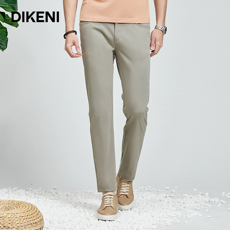 【天然莫代尔棉】迪柯尼时尚百搭五袋裤高级感驼色牛仔裤12361H412