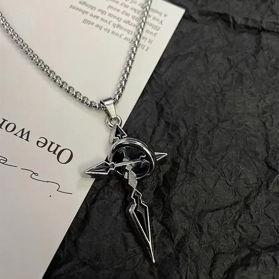 【曲奇】国潮复古环绕十字架项链男小众个性百搭轻奢锁骨链汽车挂件