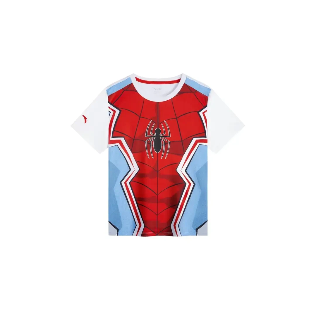 【蜘蛛侠】安踏儿童篮球系列男小童针织短袖衫352439106