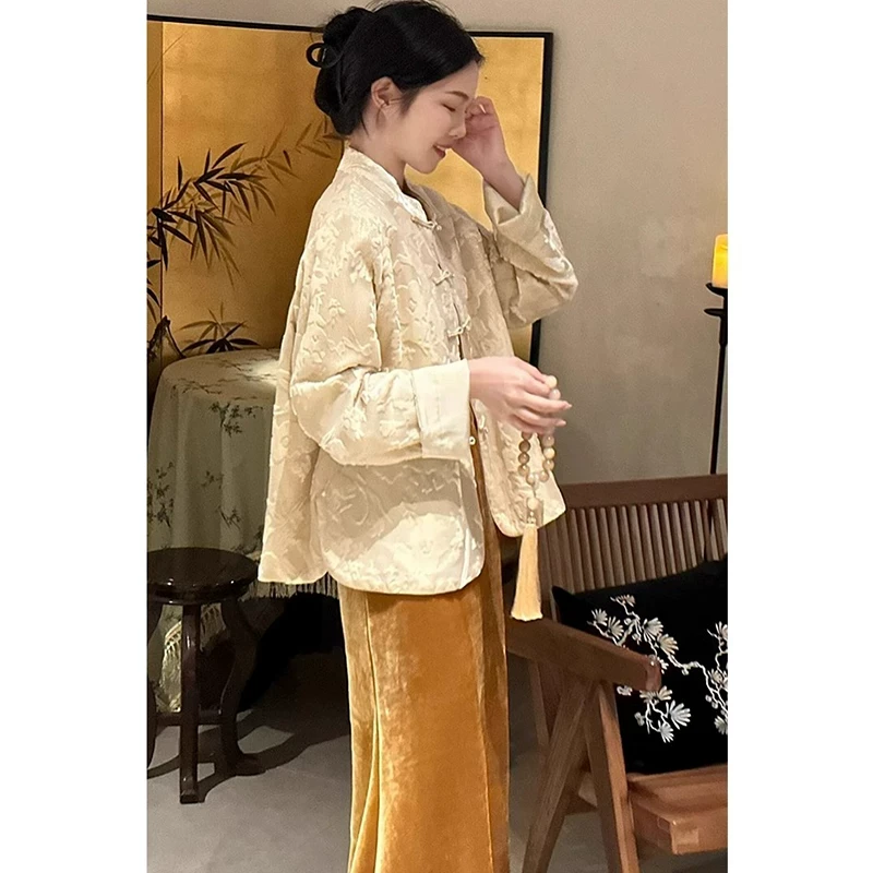 新中式女装中国风订婚周岁宴妈妈礼服套装旗袍连衣裙开春2025新款