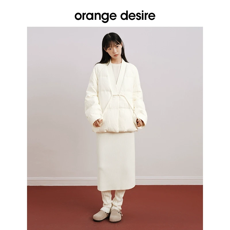 【踏雪清欢】orange desire压褶肌理感新中式盘扣羽绒服OD2DWWYN001