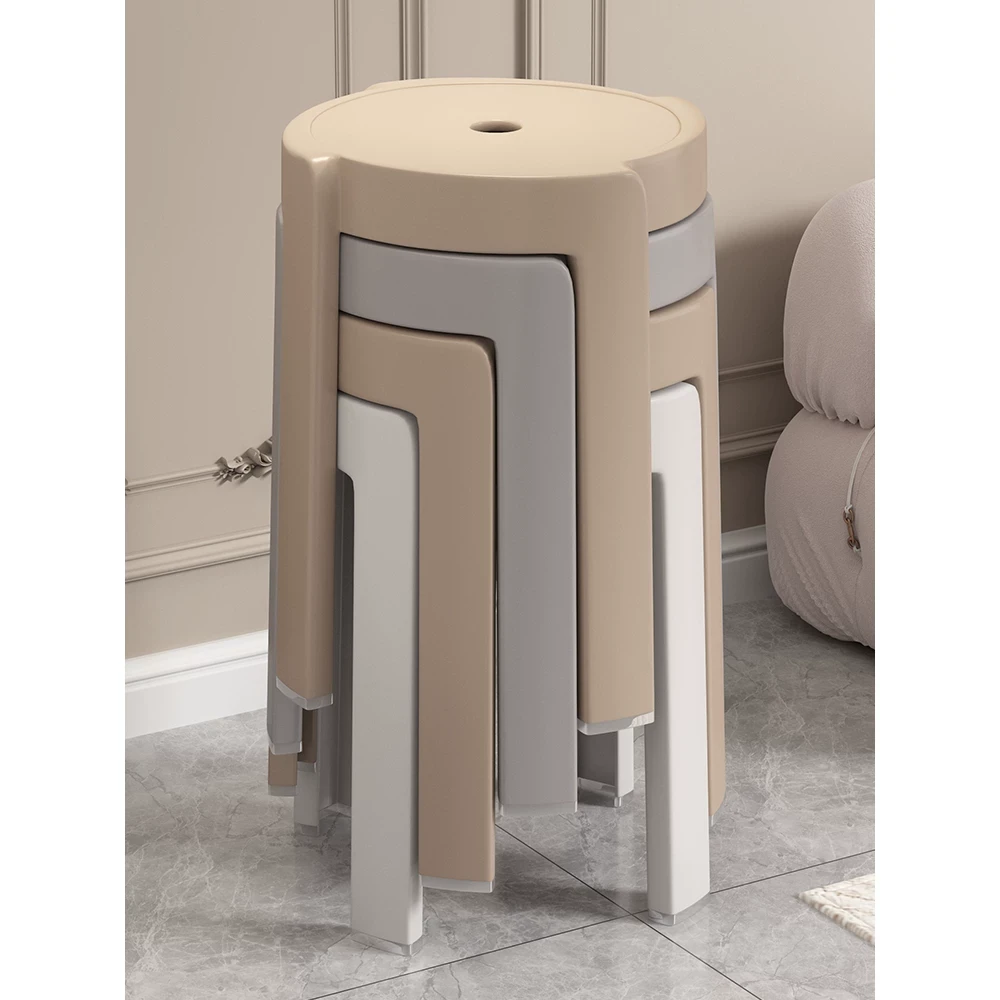 日本精工椅子家用餐厅餐桌简约现代北欧轻奢餐椅加厚可叠放小凳子