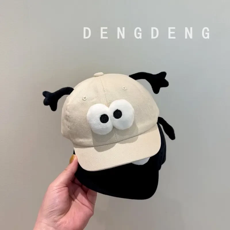 可爱触角搞怪宝宝帽子春秋薄款遮阳防晒帽男女宝宝遮阳棒球帽夏天
