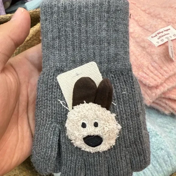 欧美风韩式卡通风休闲风2025手套2025年冬季男女通用