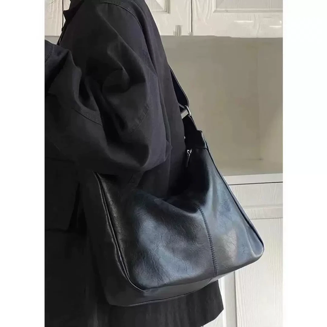 时尚美拉德复古休闲学院风潮流软皮大容量女包