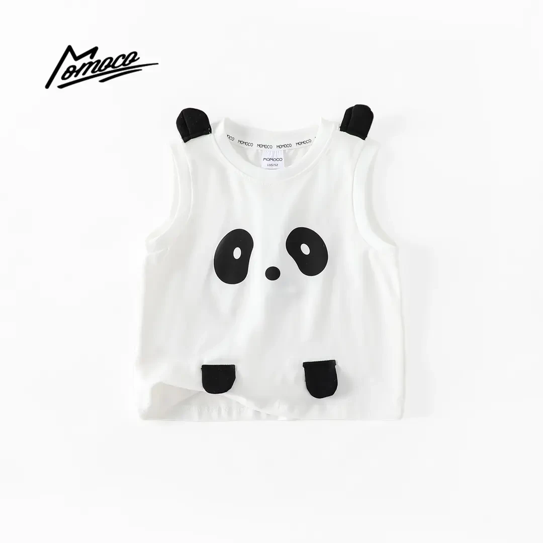 MOMOCO童装男童夏季立体小熊背心休闲潮流无袖上衣77230233016
