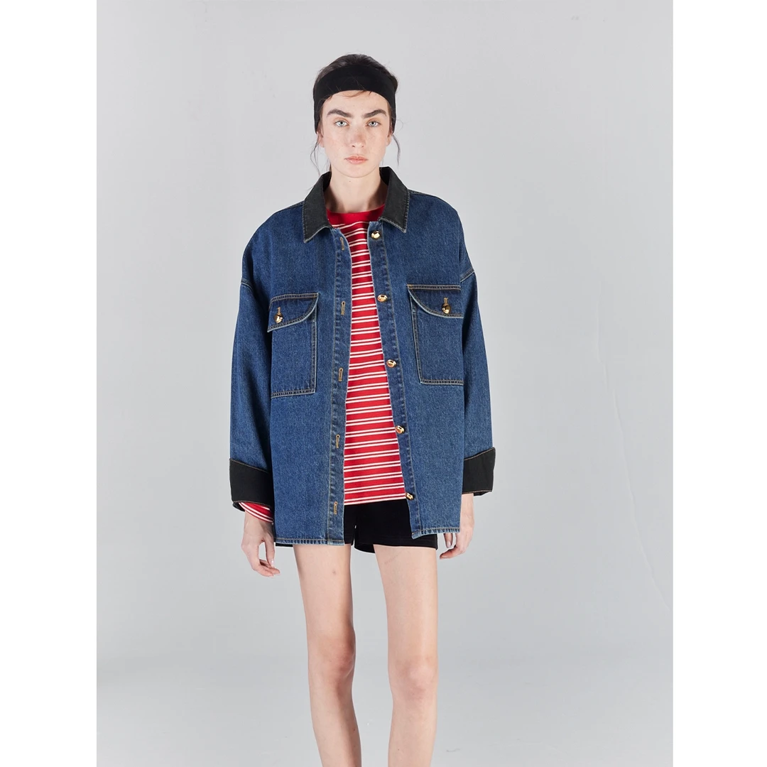 ICE DUST设计师品牌 金扣牛仔外套 休闲百搭 DSC买手店 BY5L11065