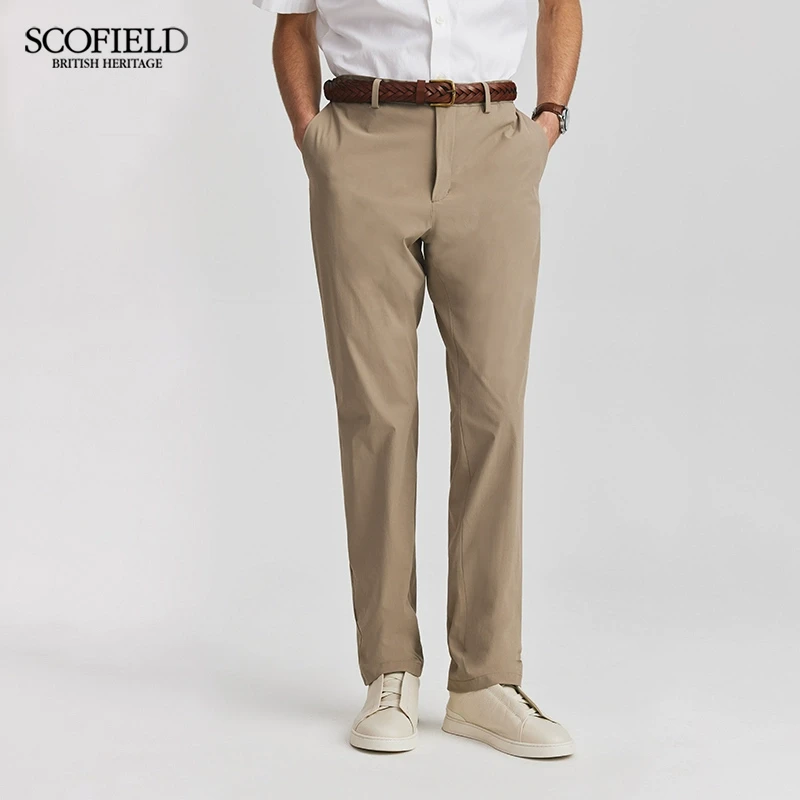 SCOFIELD夏季新品宽松商务直筒四季长裤商务通勤裤子休闲裤男