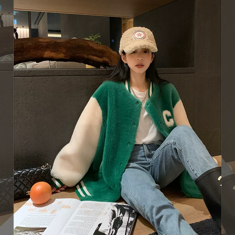 棒球联盟保暖短款外套女＆美式休闲宽松上衣 QP224004