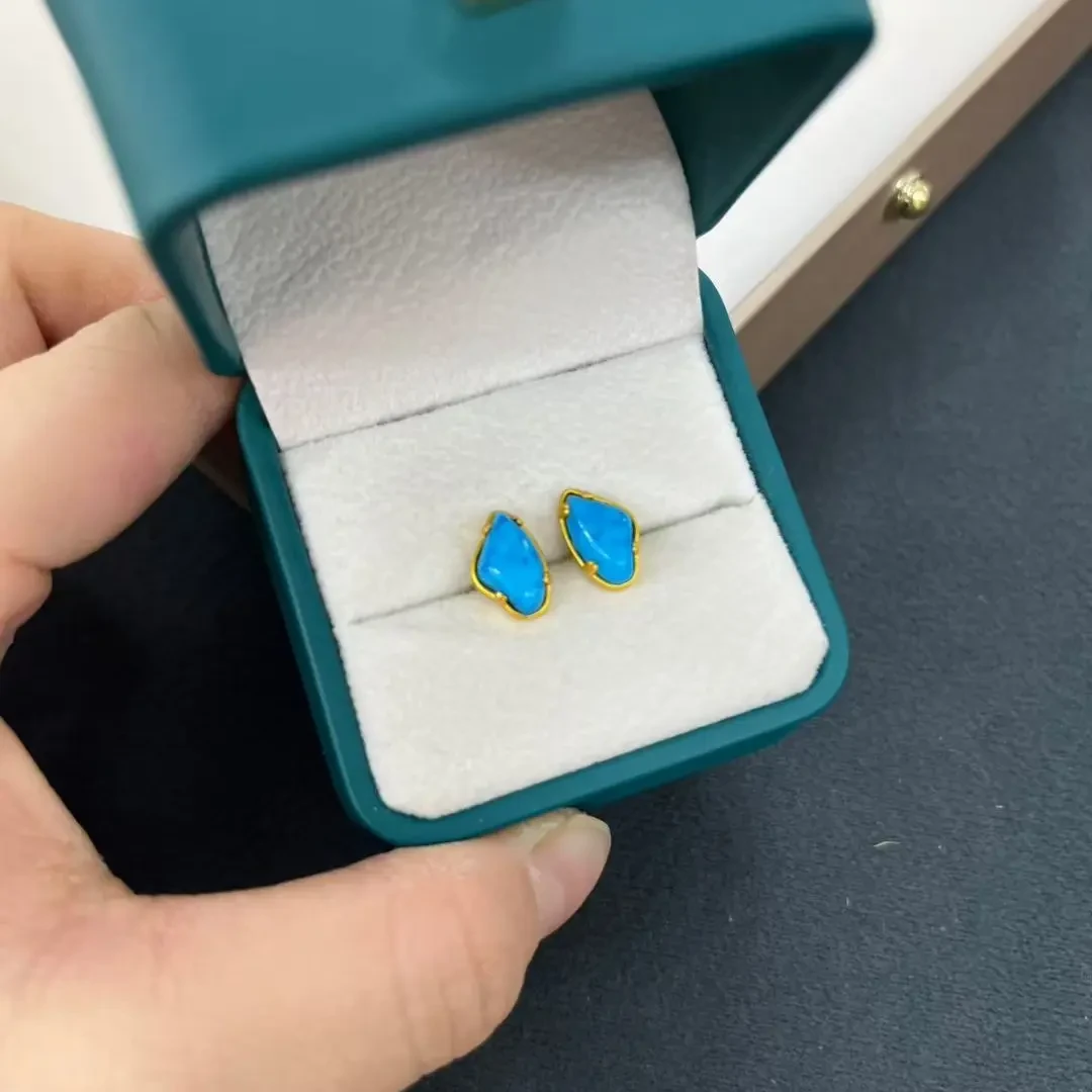 铜合金耳饰 耳饰 铜合金亚克力藏式民族风手工女士耳钉精致百搭