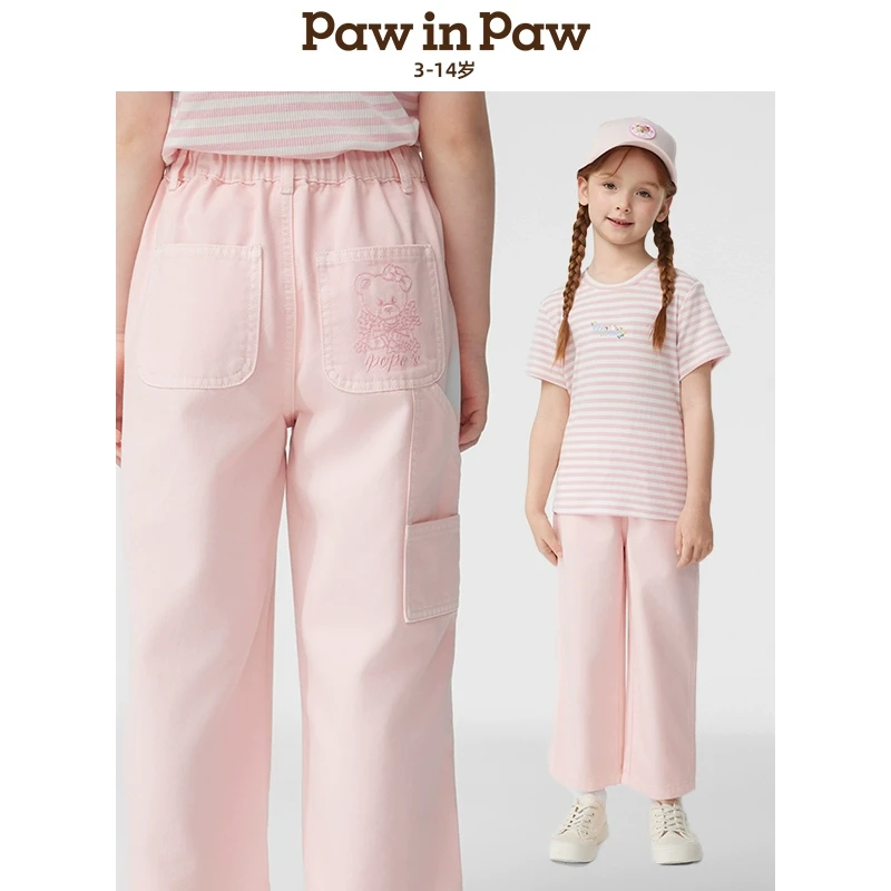 【冰氧酷】PawinPaw卡通小熊童装25年春夏休闲长裤牛仔裤PCTJF2221E