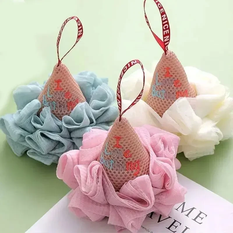 冰激凌浴花球日式大号沐浴球洗澡沐浴球家用浴花球不会散的浴花