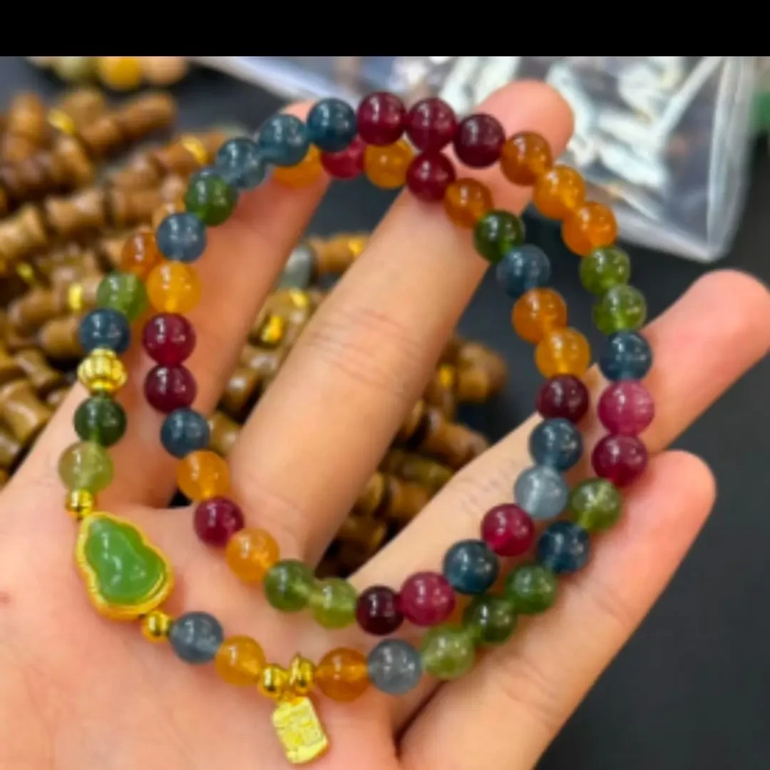 精美手串   碧玺葫芦双圈   无礼盒1031