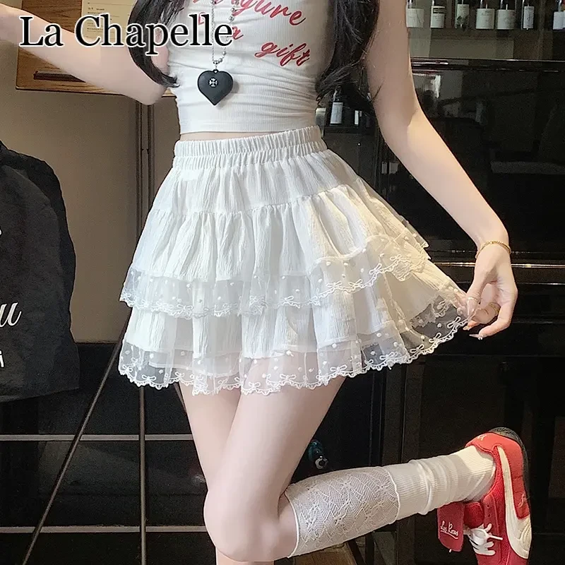 蕾丝花边蛋糕裙2025新品热销半身裙可爱百搭辣妹高腰外穿防走光
