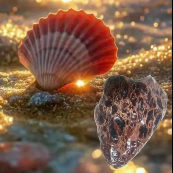 天宝石花伊丁贝壳形挂件