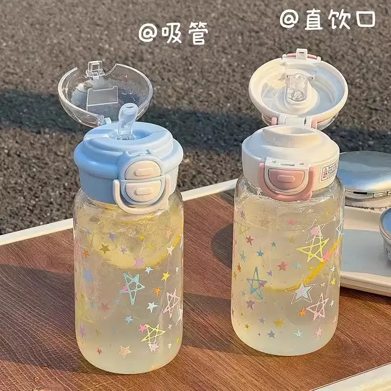 夏天塑料水杯女生2025新款高颜值学生大容量便捷耐高温吸管杯子xx