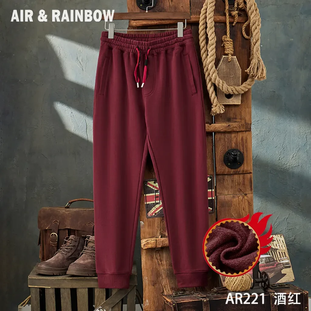 【450克重毛圈绒】秋冬重磅加绒加厚保暖百搭休闲裤束脚卫裤子男士