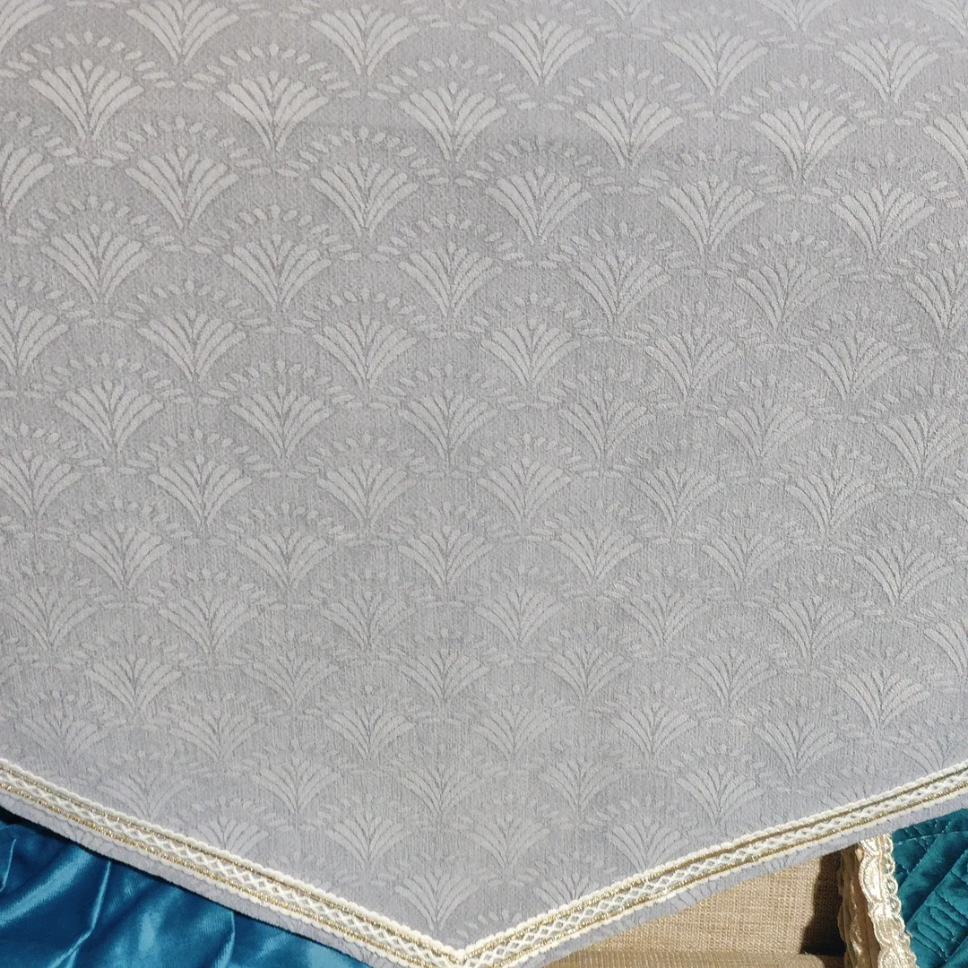 蒸蒸日上雪尼尔防滑四季通用沙发垫靠背巾，灰色