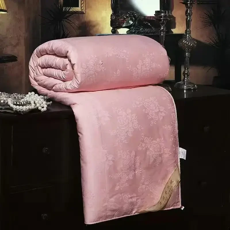 抗菌除螨桐乡纯手工桑蚕双宫长丝春秋加厚子母被