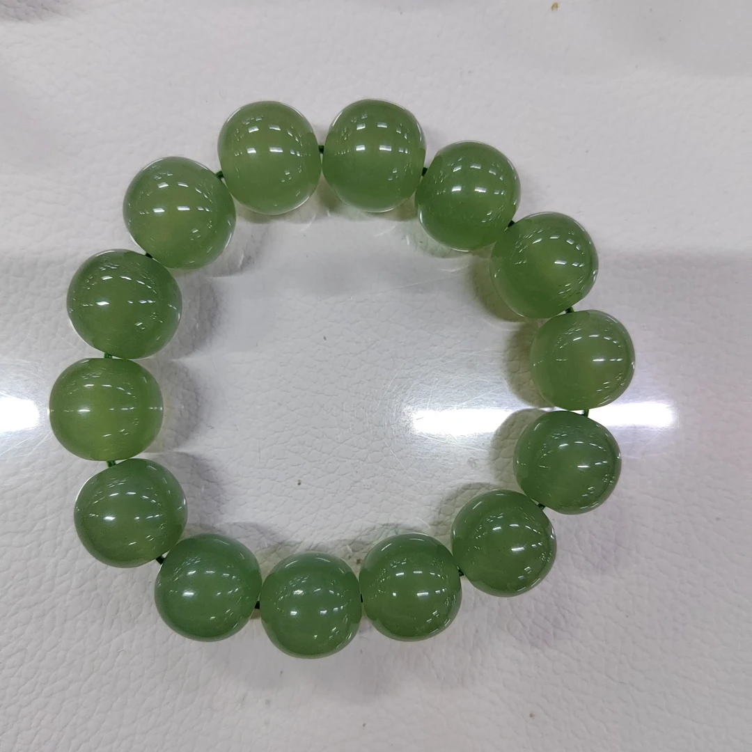 岫玉精品手链，水头料好