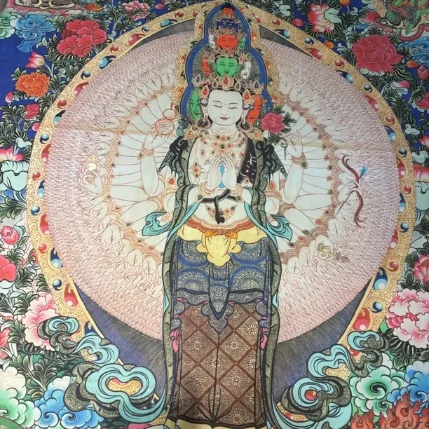 高端精品千手观音绘画类唐卡作品AA39