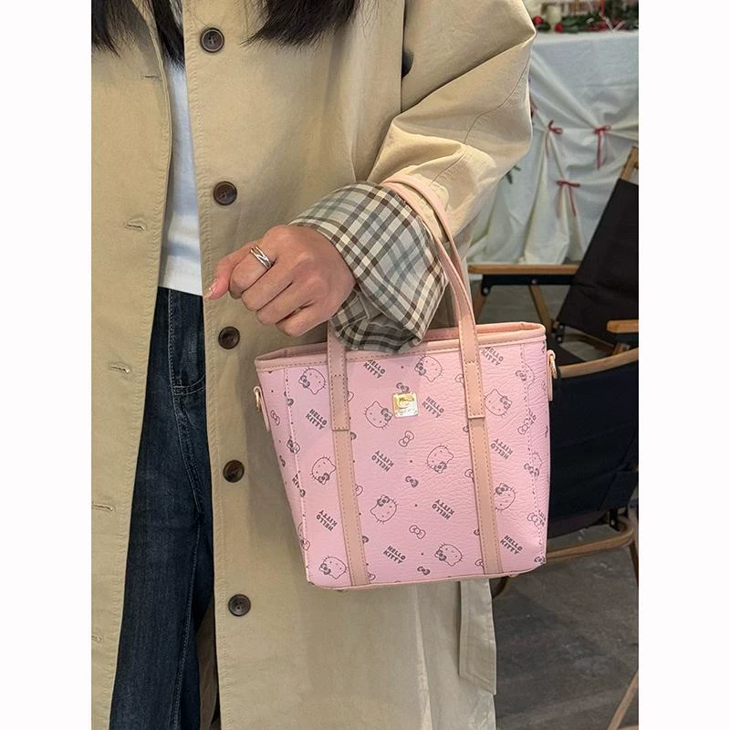 hellokitty通勤单肩斜跨菜篮子包新款高级感可爱手提单肩斜挎包