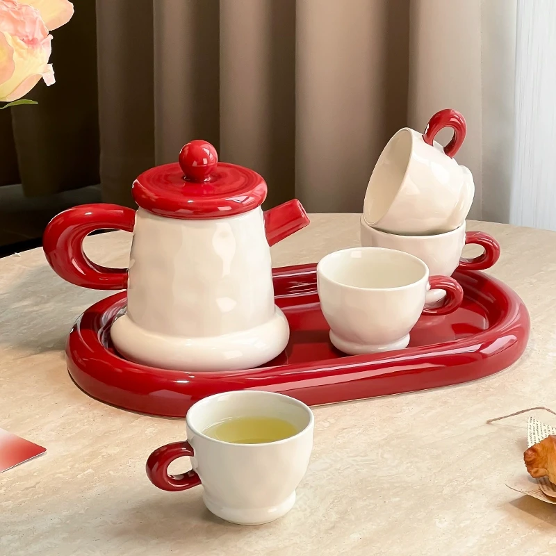 尊慕斯陶瓷水具套装2025新款家用轻奢茶壶水杯子乔迁新居茶具礼盒