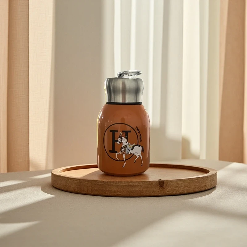 轻奢风橙色小胖丁网红保温杯水杯小巧便携小胖丁迷你不锈钢316Z