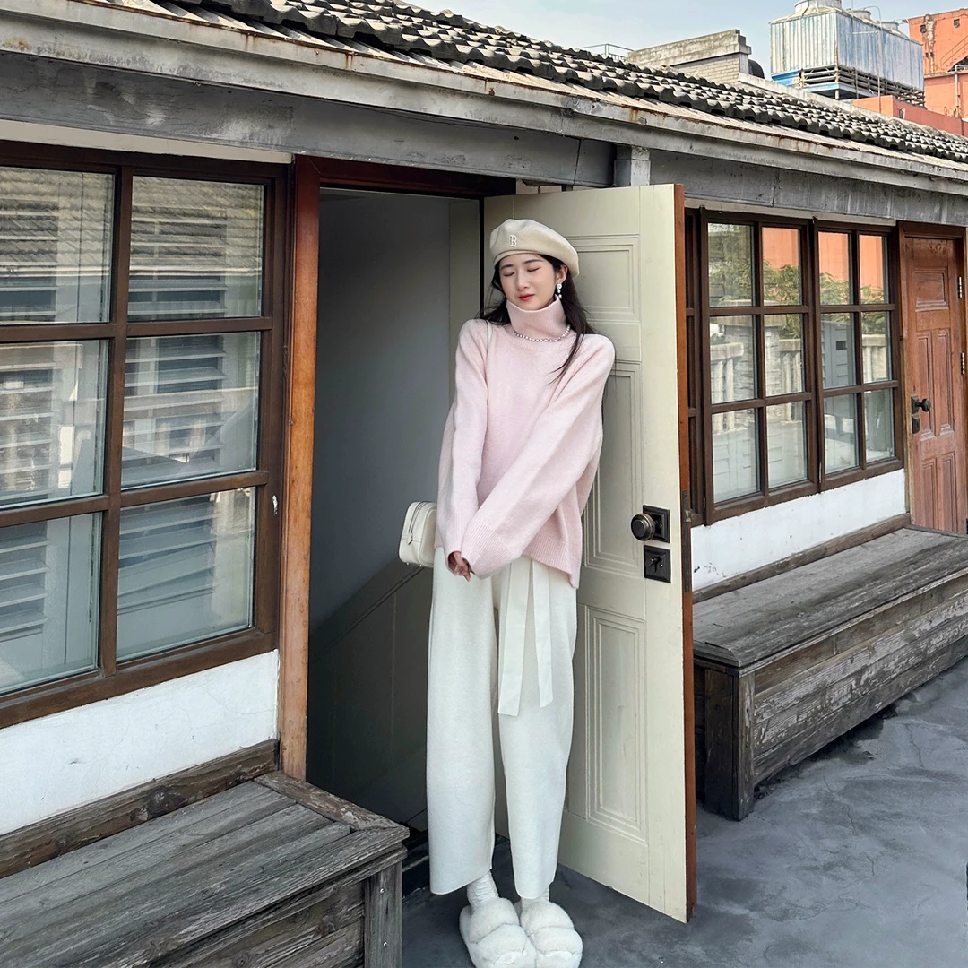 4折Howalook  Chill vibe 60支针织奶奶裤 慵懒调宽松秋冬