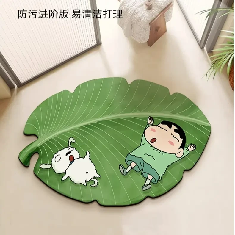 卫生间门口吸水地垫芭蕉叶硅藻泥浴室地垫淋脚垫可爱防滑卧室创意