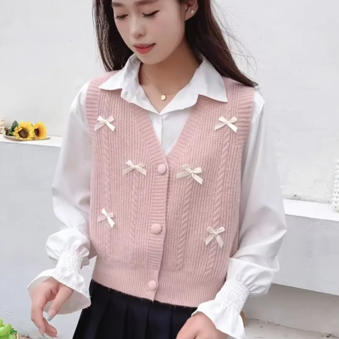 闭眼囤小个子马针织衫春秋软糯短款高腰显瘦上衣毛衣小马夹女