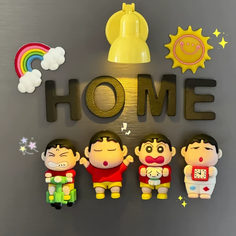 蜡笔小新卡通冰箱贴个性创意可爱磁贴立体贴客厅入户门装饰