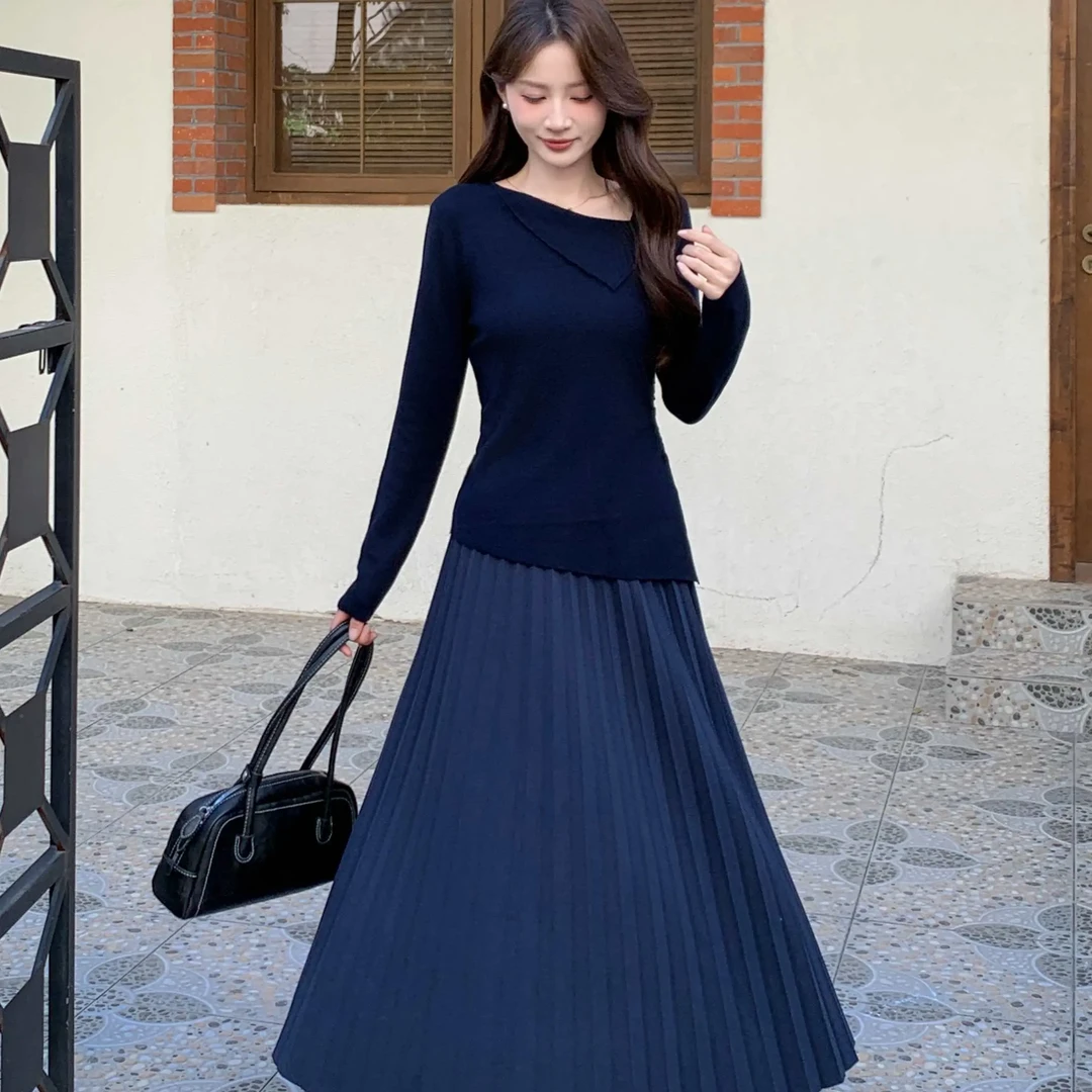 衣凡9910一字领时尚长袖春季百搭春秋套装