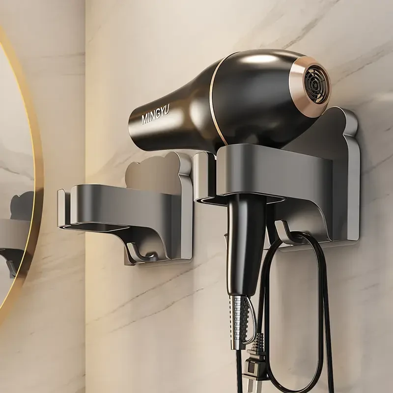 吹风机置物架免打孔电吹风挂架壁挂式浴室收纳神器浴室壁挂收纳盒