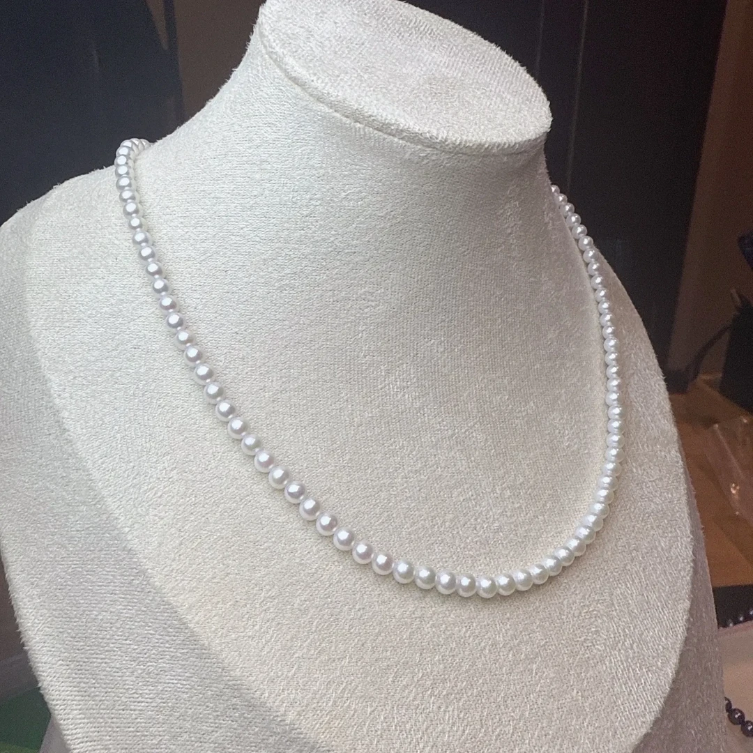 赛彩玲4-4.5mm淡水极光珍珠项链