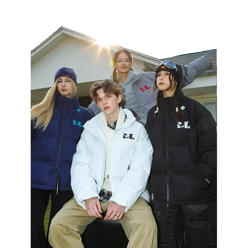 MANYSTON美式高街青少年棉服外套男款冬季潮牌情侣保暖棉袄面包服