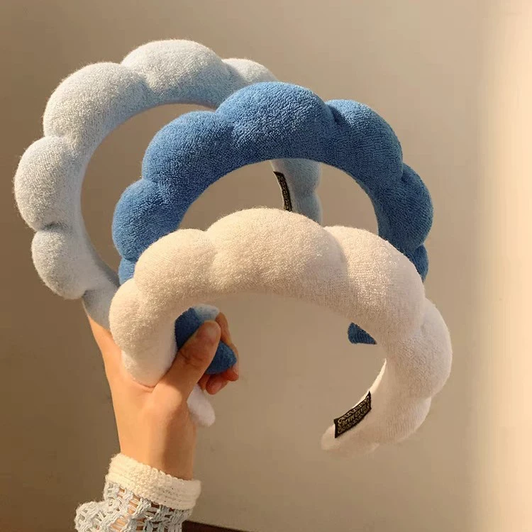 法式蓝色云朵发箍女高颅顶宽边洗脸压发发卡头箍网红2025年春新款