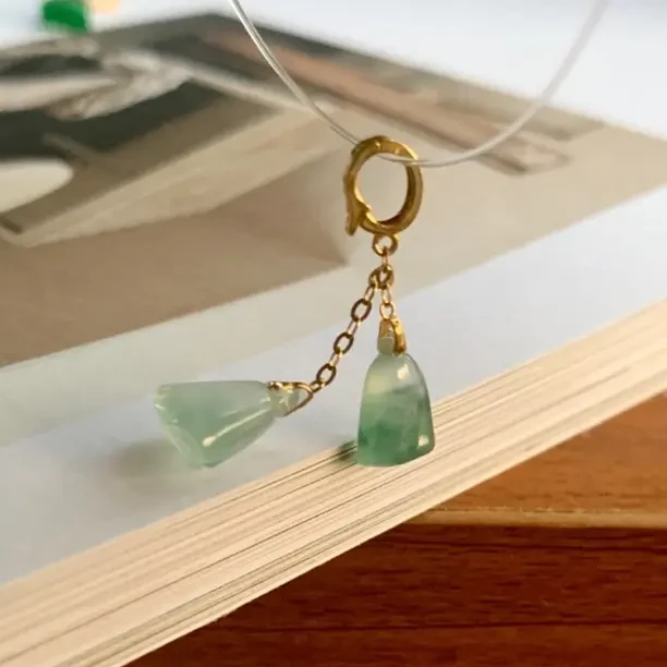 天然缅甸翡翠高冰双色莲蓬小滴流