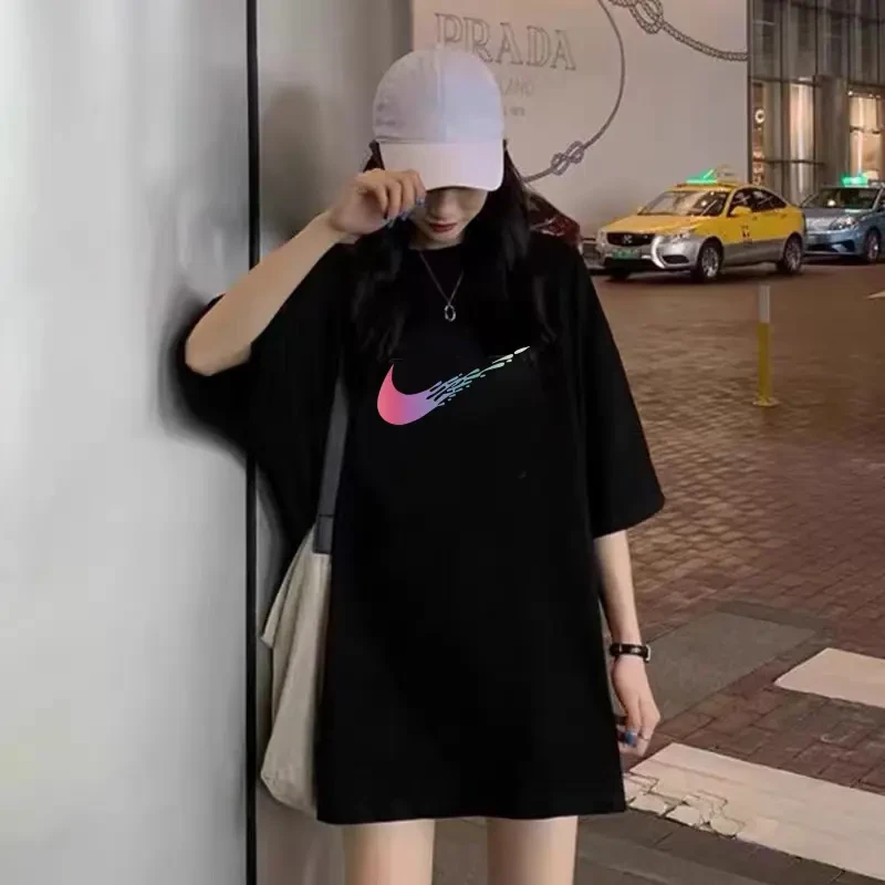 官方正品旗舰店奥特莱斯纯棉短袖T恤女2025新款夏设计感宽松显瘦